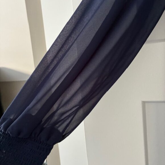 Navy Blue Tahari Cocktail Dress - Picture 5 of 5